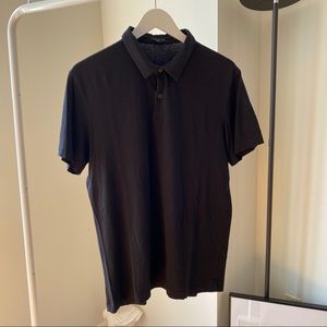 THEORY // black polo shirt